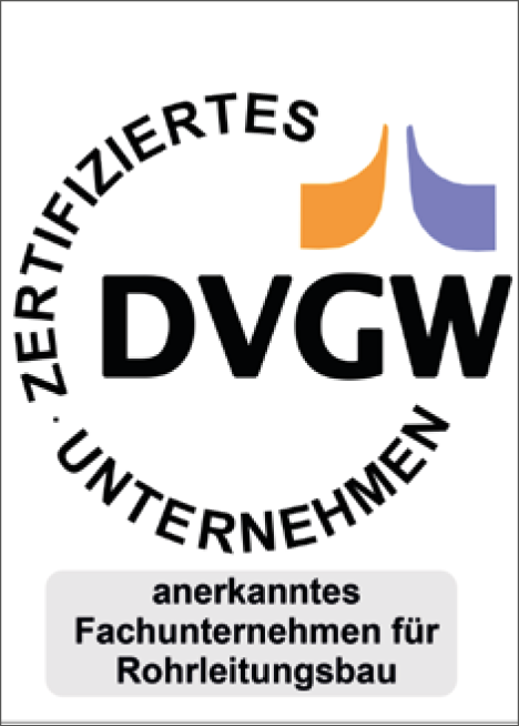 DVGW zertifiziertes Fachunternehmen für Rohrleitungsbau
